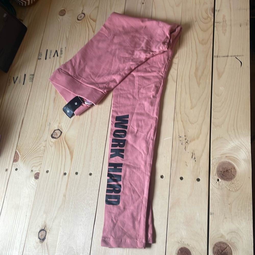 Divided blush pink leggings